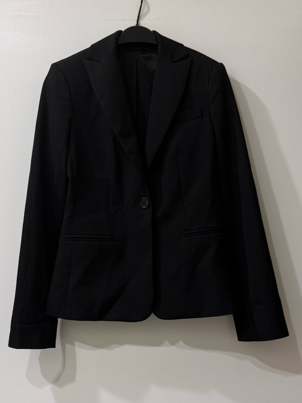 Express | Black Tailored Single Button Blazer Suit Jacket | Size = 0